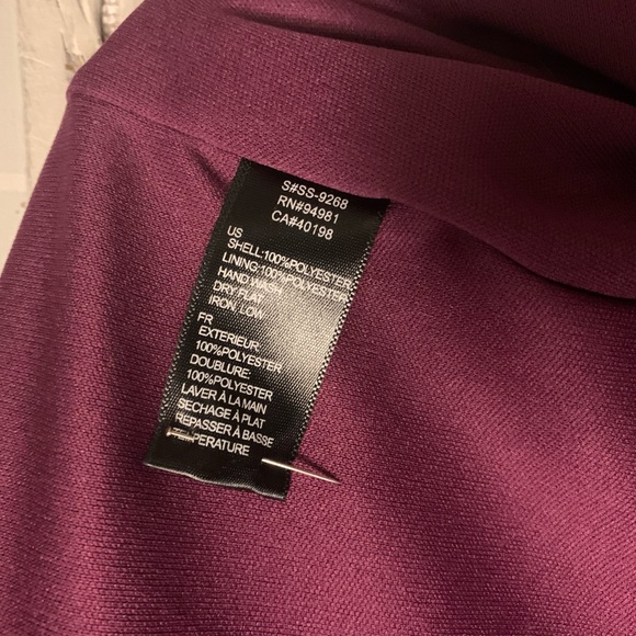 TWENTY ONE! CUTE SILKY PLUM PURPLE STRAPLESS STRETCHY FLOWY FORMAL MINI DRESS - Picture 7 of 8